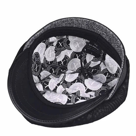 Missouri Genuine Leather Newsboy Cap