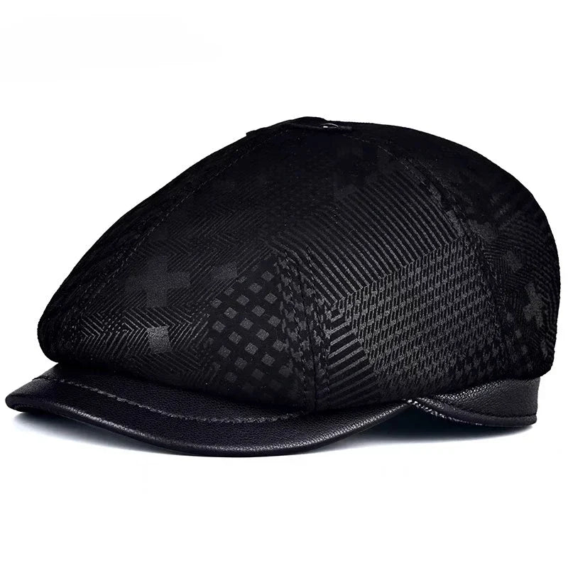 Missouri Genuine Leather Newsboy Cap