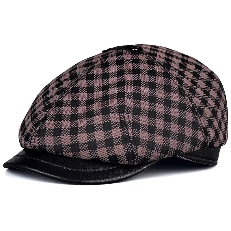 Missouri Genuine Leather Newsboy Cap