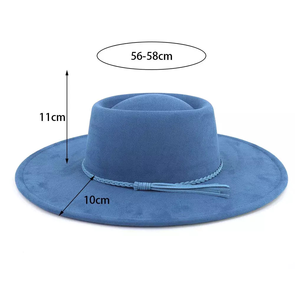 Monaco Wide-Brimmed Suede Porkpie Hat