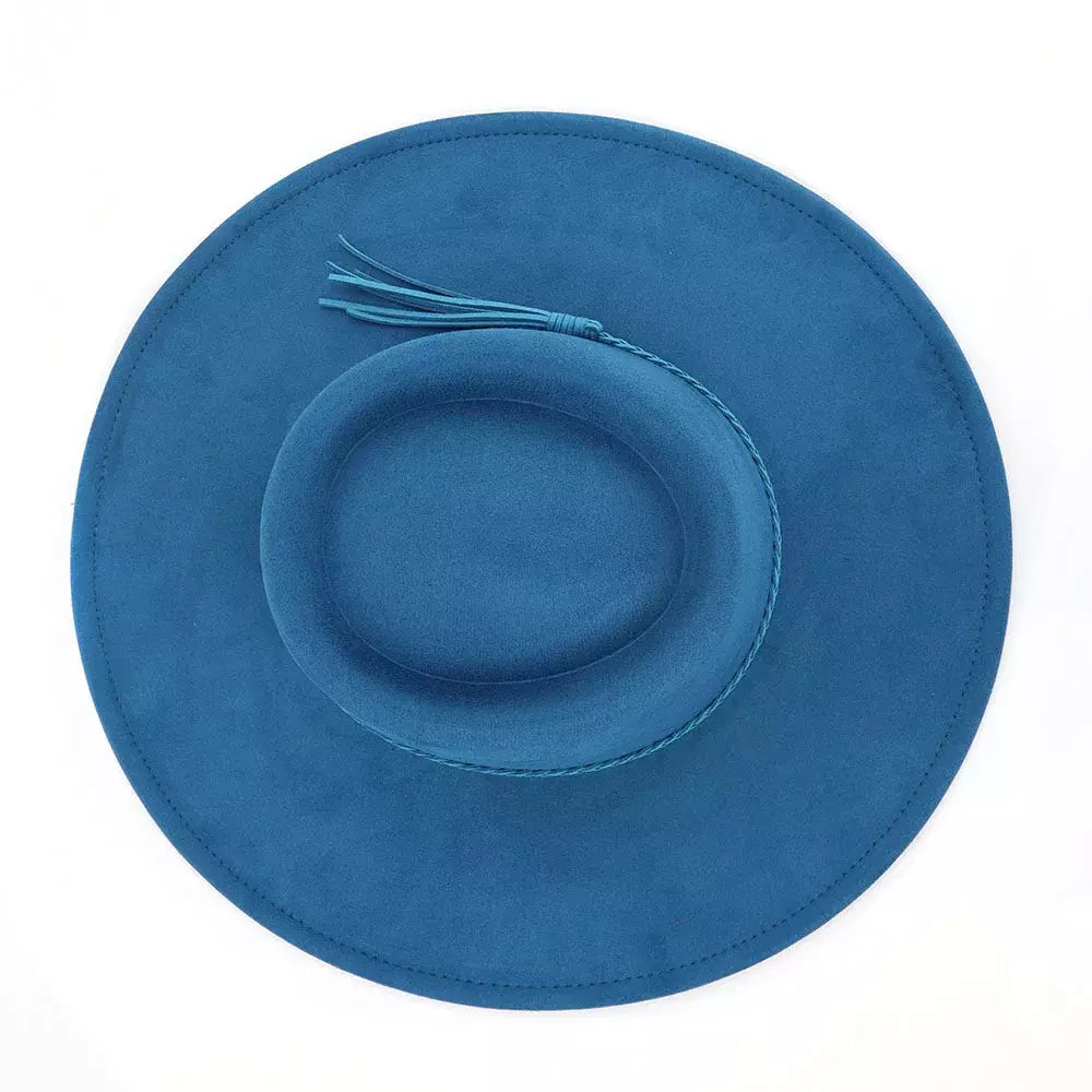 Monaco Wide-Brimmed Suede Porkpie Hat