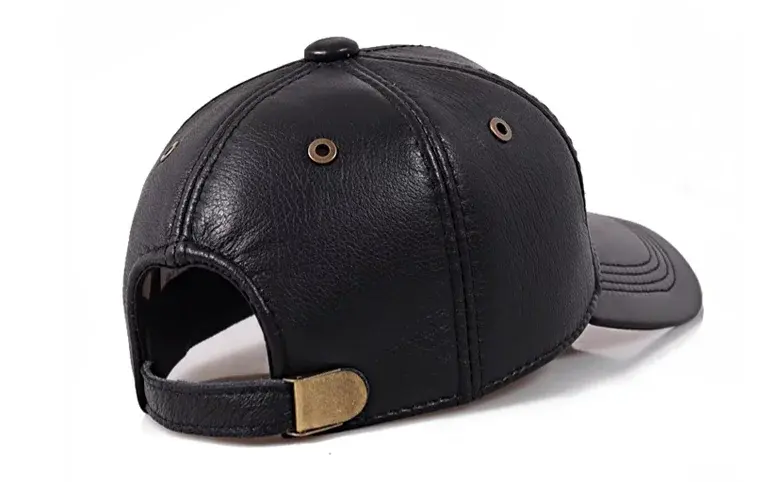 Monaitte Genuine Leather Baseball Cap