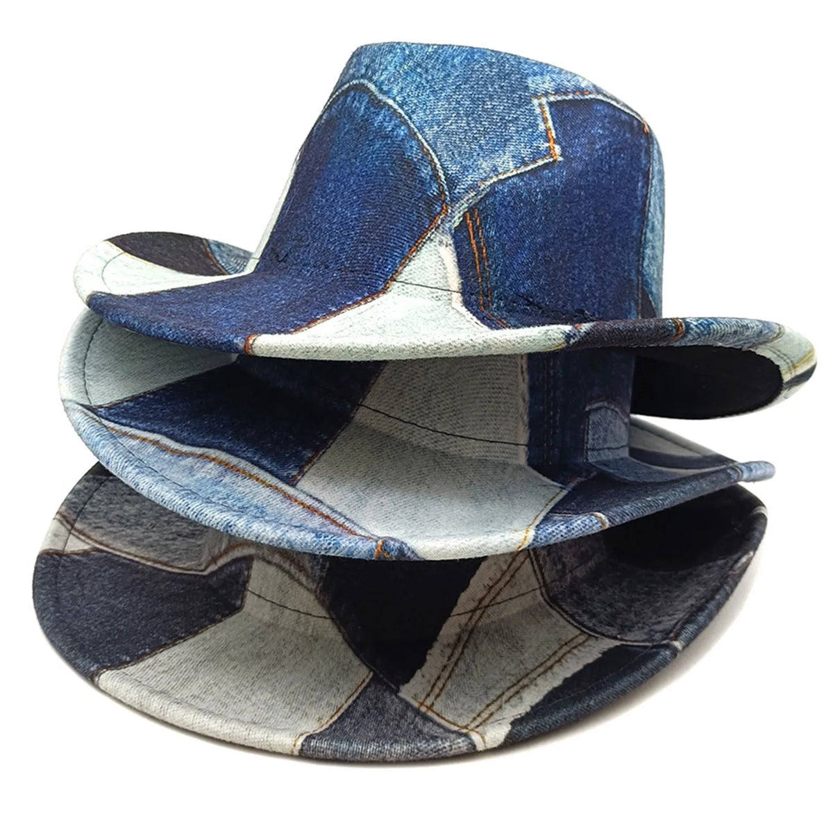 Montana Denim Patchwork Cowboy Hat