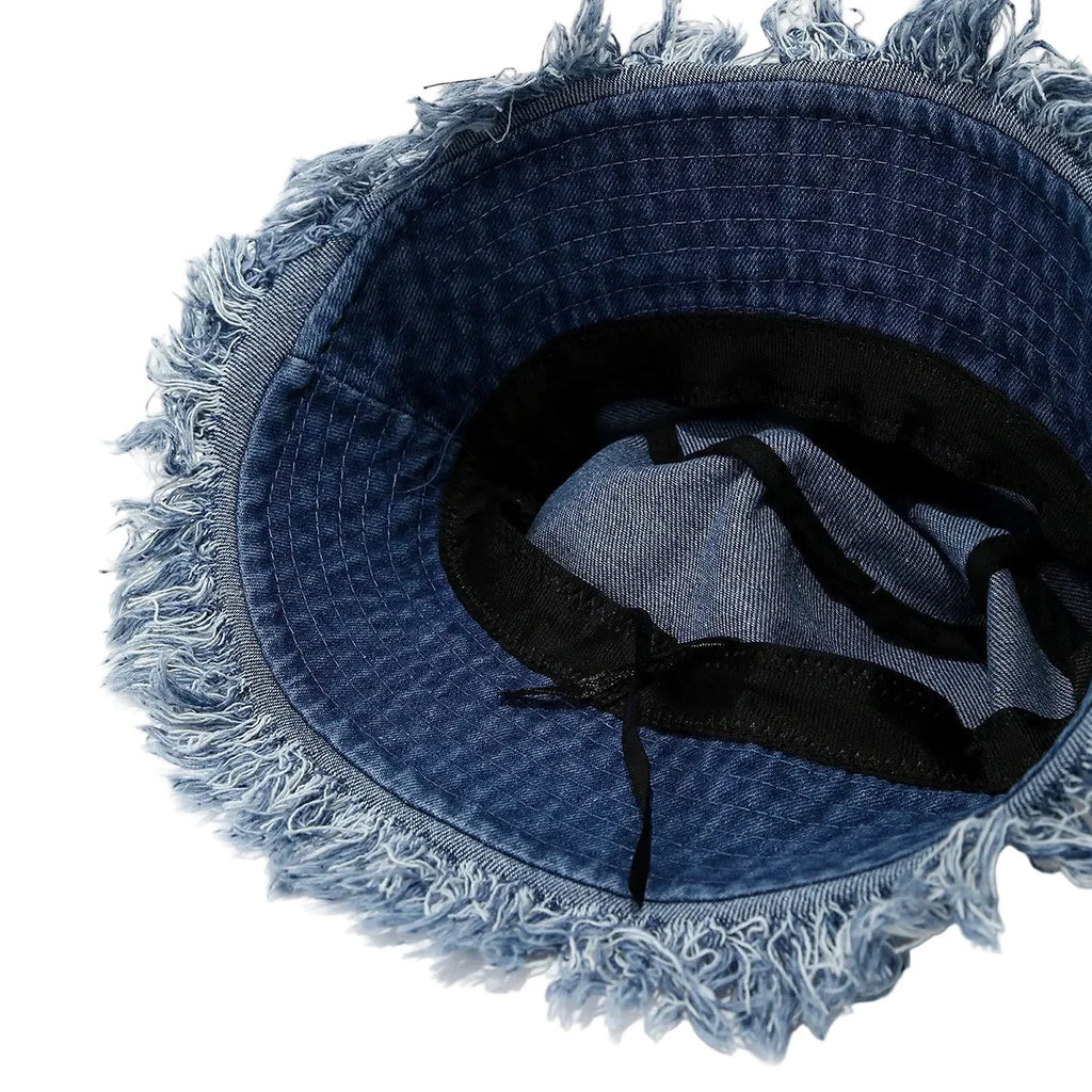 Montana Tassle Edge Denim Bucket Hat