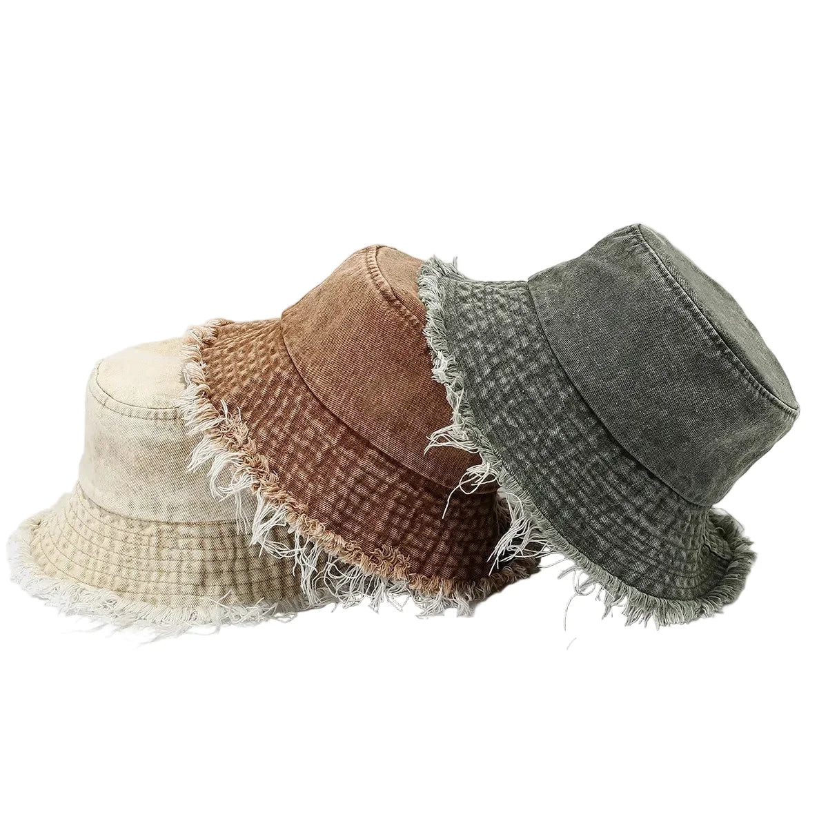 Montana Tassle Edge Denim Bucket Hat