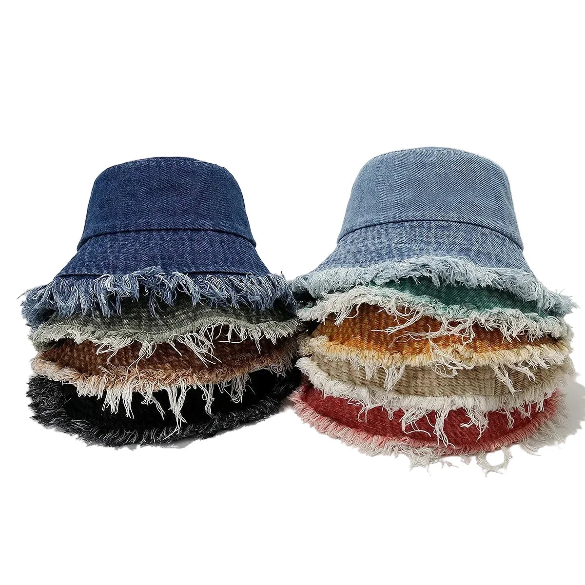 Montana Tassle Edge Denim Bucket Hat