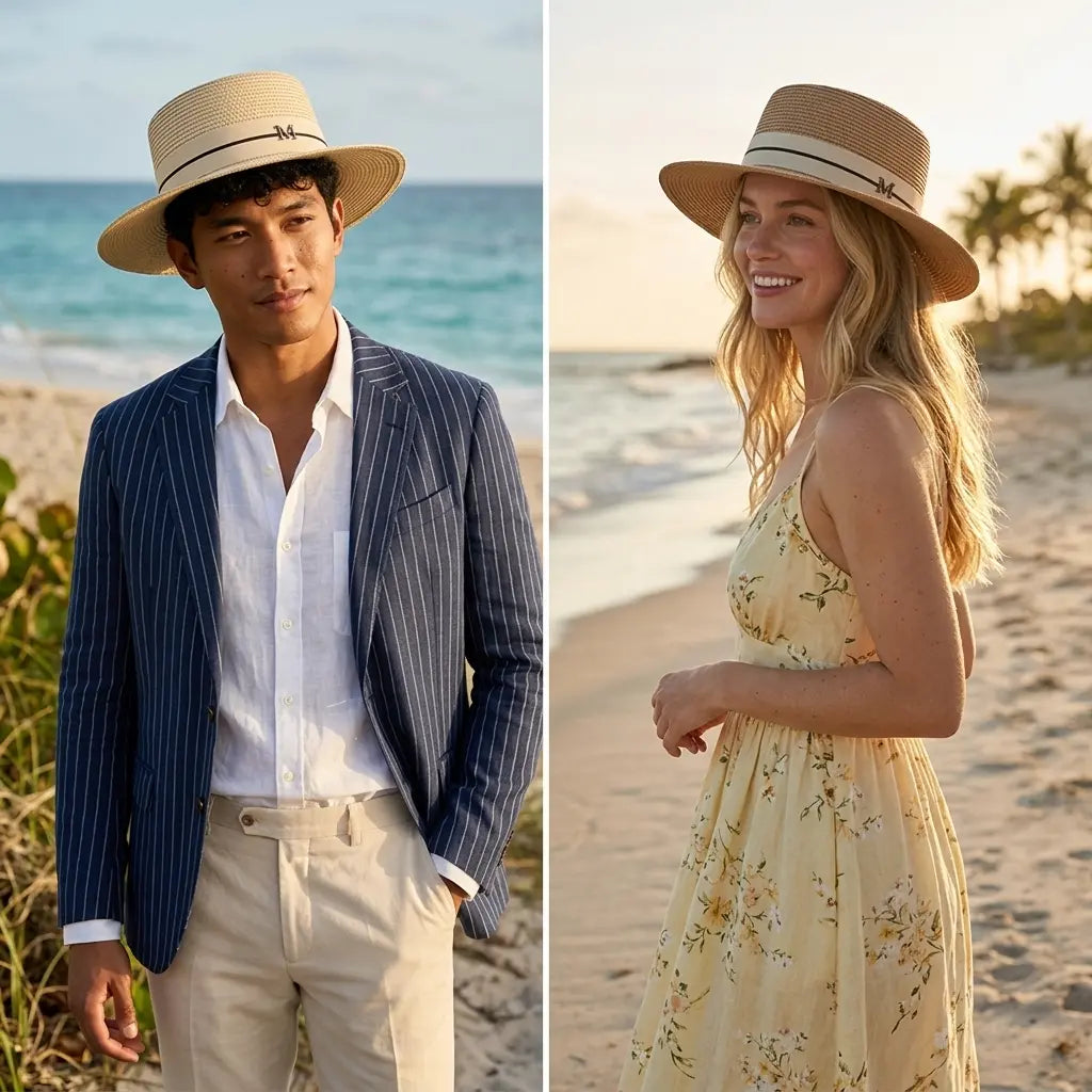 Monterroso Summer Straw Boater Hat
