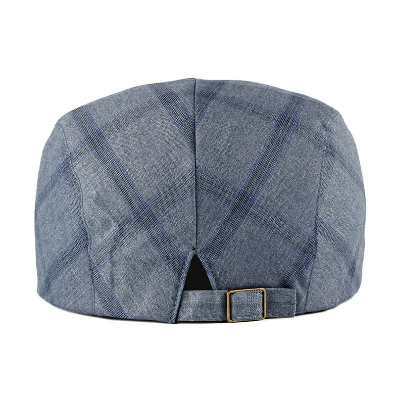 Monza Plaid Cotton Flat Cap
