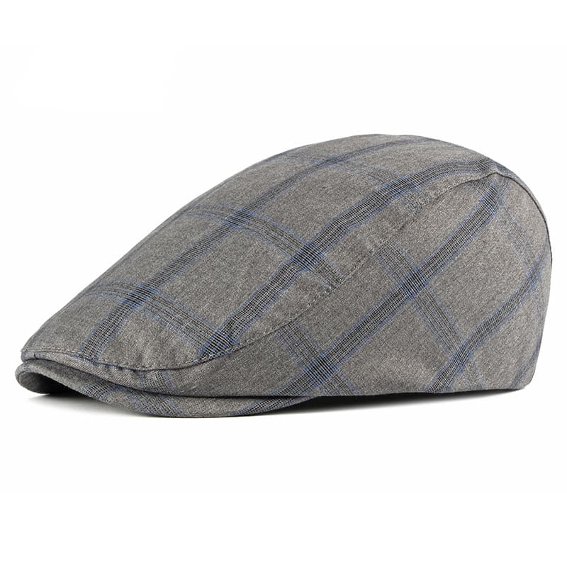 Monza Plaid Cotton Flat Cap
