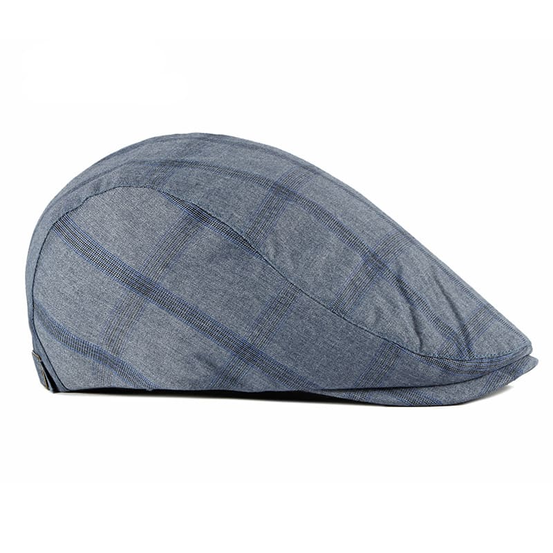 Monza Plaid Cotton Flat Cap