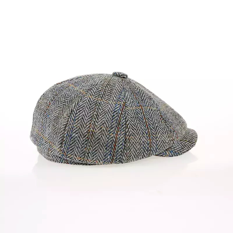 Moore Herringbone Wool Newsboy Cap