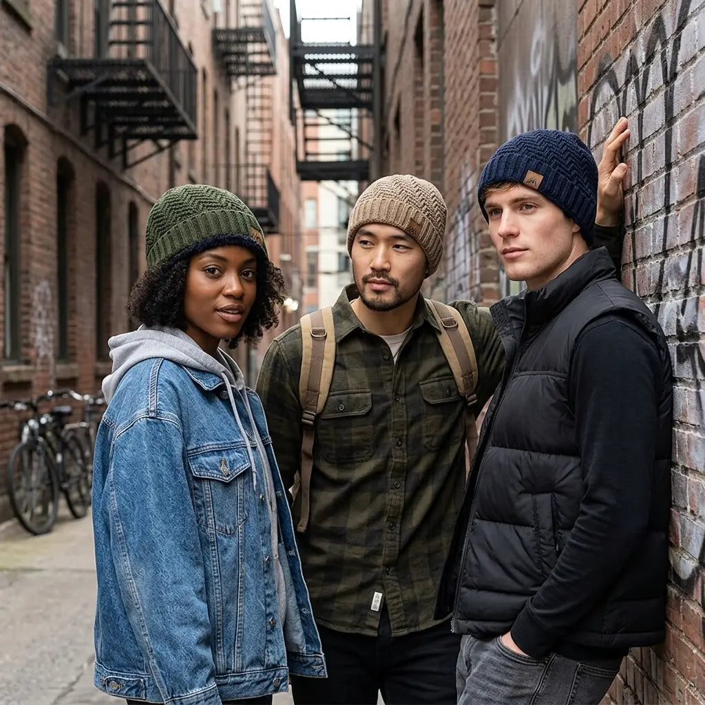 Mount Whitney Winter Geometric Beanie