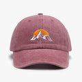Mountain Sunset Washed Cotton Baseball Cap