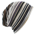 Multicolor Snood Striped Beanie
