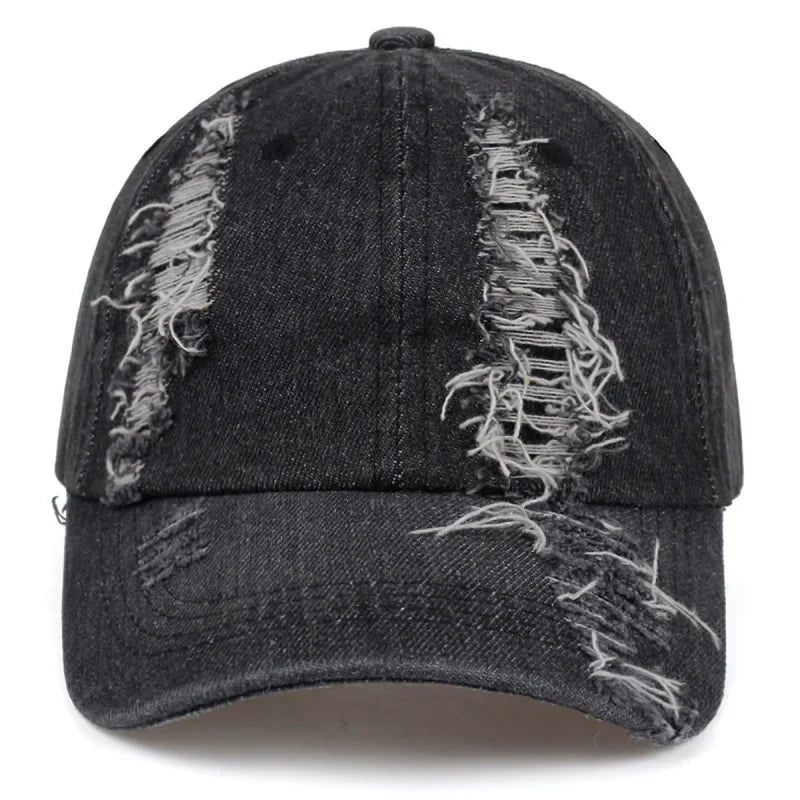 Mumford Scratched Denim Baseball Cap