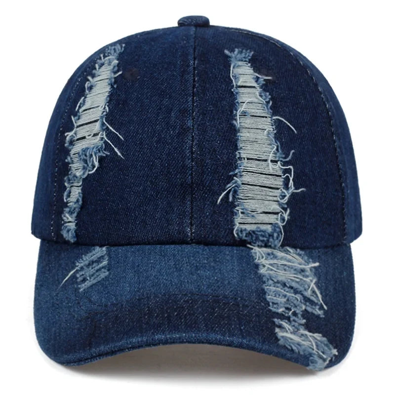 Mumford Scratched Denim Baseball Cap