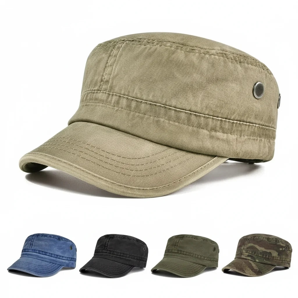 Mumford Washed Cotton Adjustable Army Cap