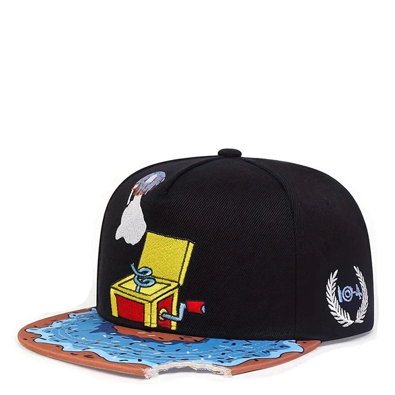 Music Box Donut Bitten Snapback Cap