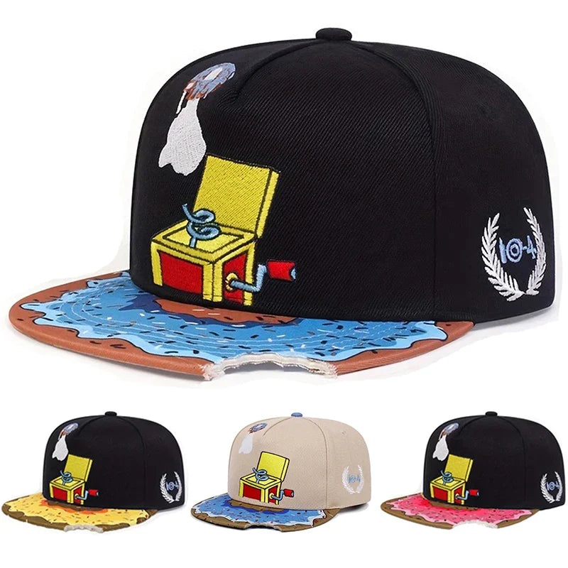 Music Box Donut Bitten Snapback Cap