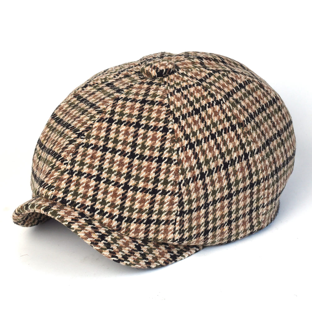 NH Houndstooth Wool Newsboy Cap