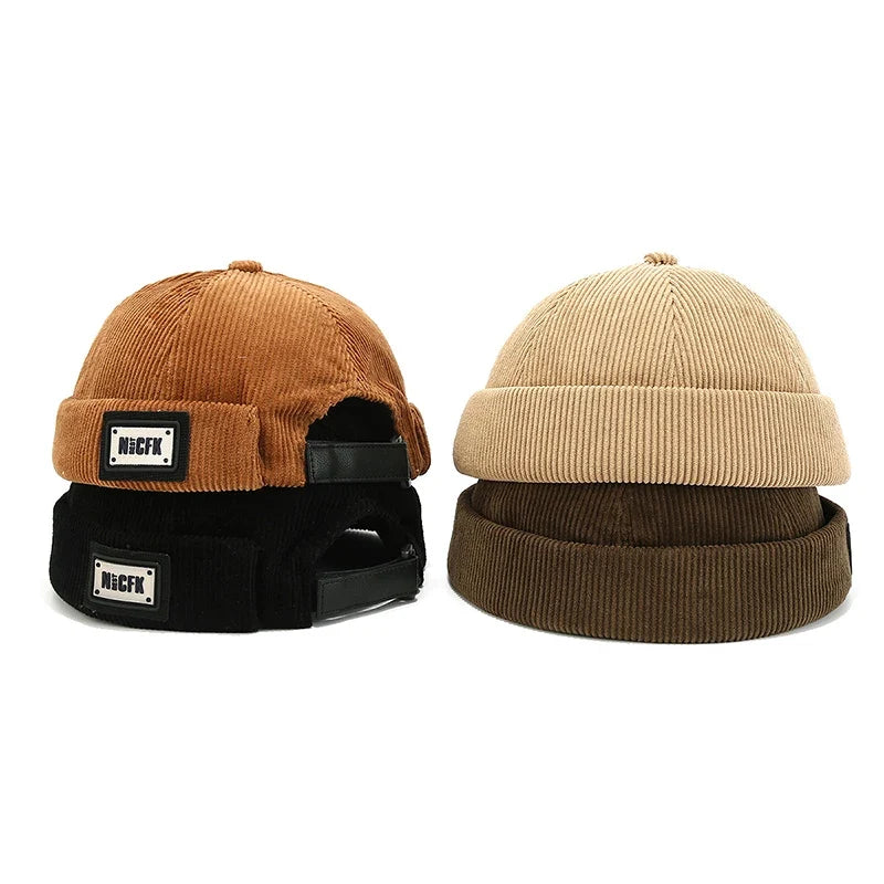 NICFK Corduroy Cotton Docker Cap