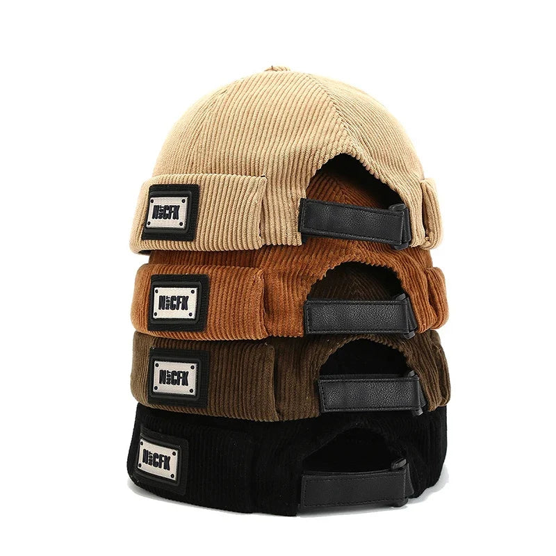 NICFK Corduroy Cotton Docker Cap