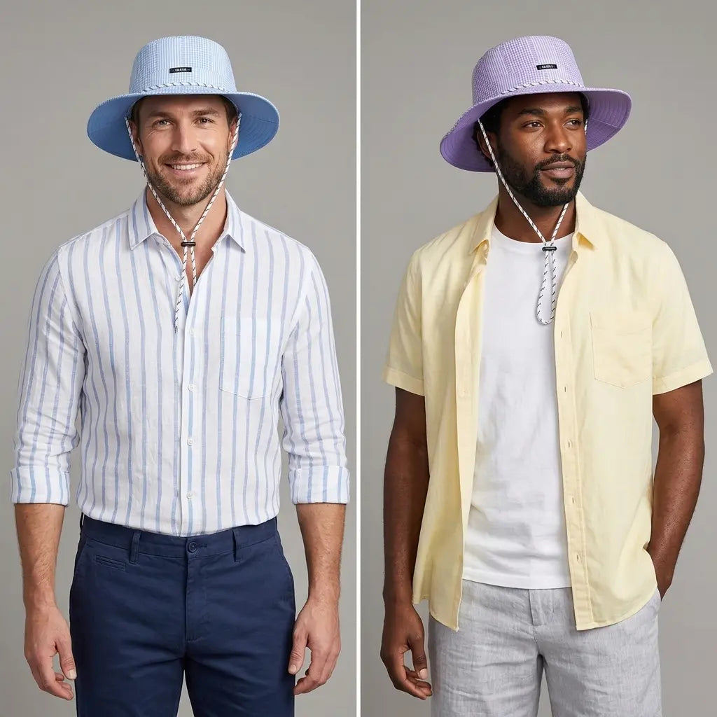 Napoli Summer Striped Fisherman Boater Hat