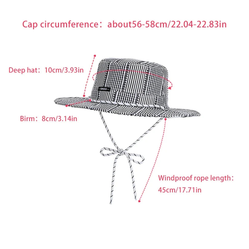 Napoli Summer Striped Fisherman Boater Hat