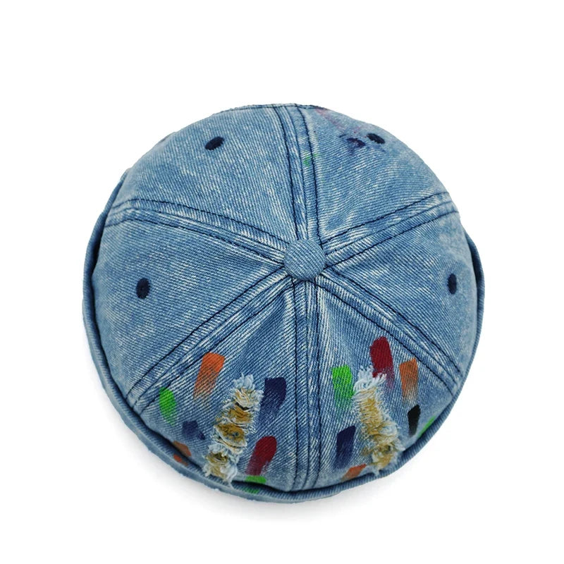 Nashville Painted Ripped Denim Docker Cap