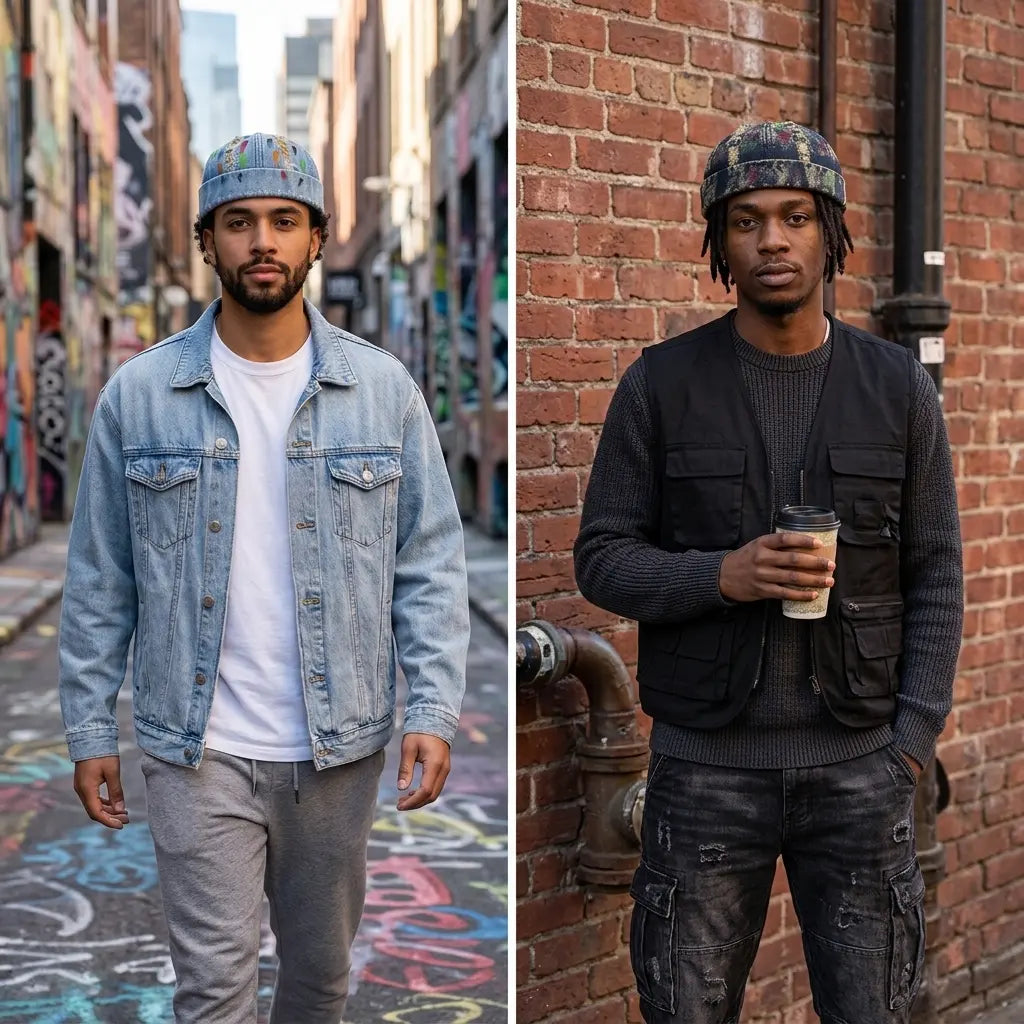 Nashville Painted Ripped Denim Docker Cap