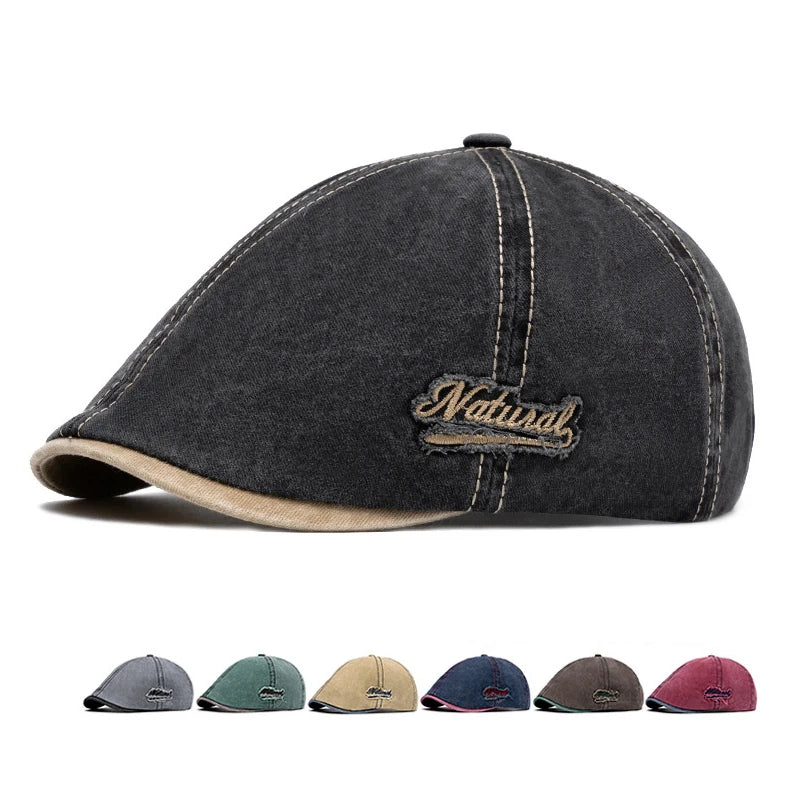 Natural Vintage Cotton Gastby Cap