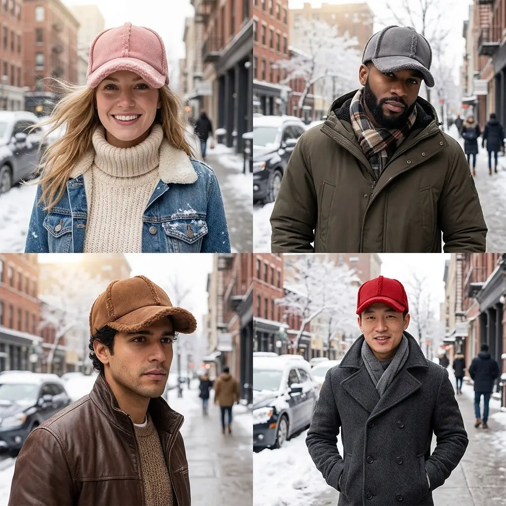 Nebraska Winter Fur Cotton Baseball Cap