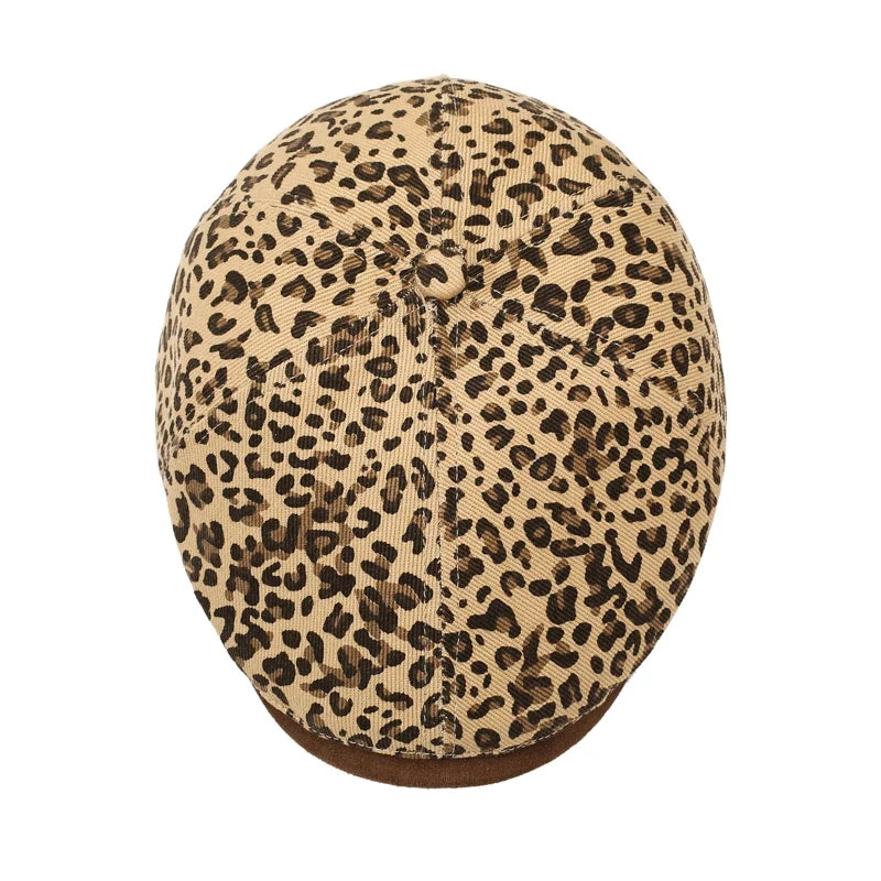 New Orleans Women Leopard Print Newsboy Cap