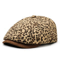 New Orleans Women Leopard Print Newsboy Cap