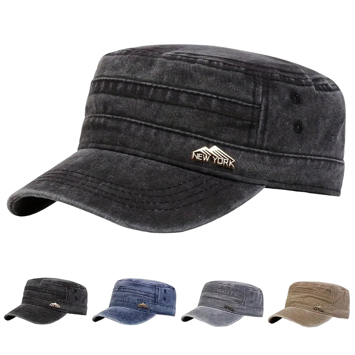 New York Washed Cotton Army Cap