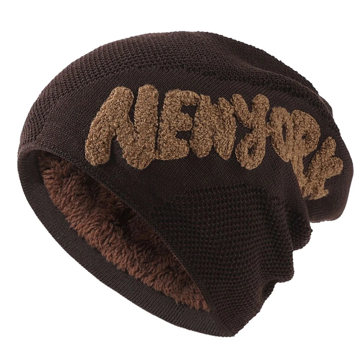 New York Winter Fur Knitted Beanie