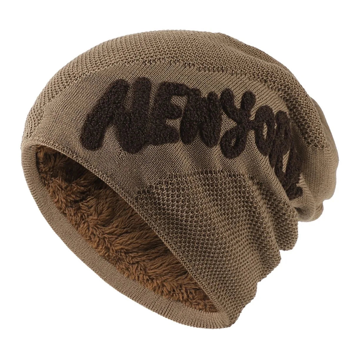 New York Winter Fur Knitted Beanie