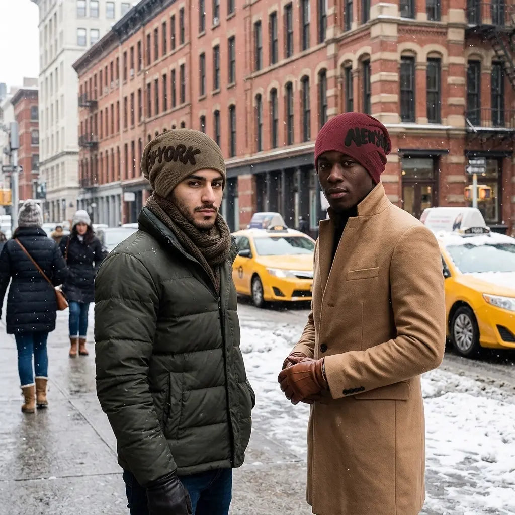 New York Winter Fur Knitted Beanie