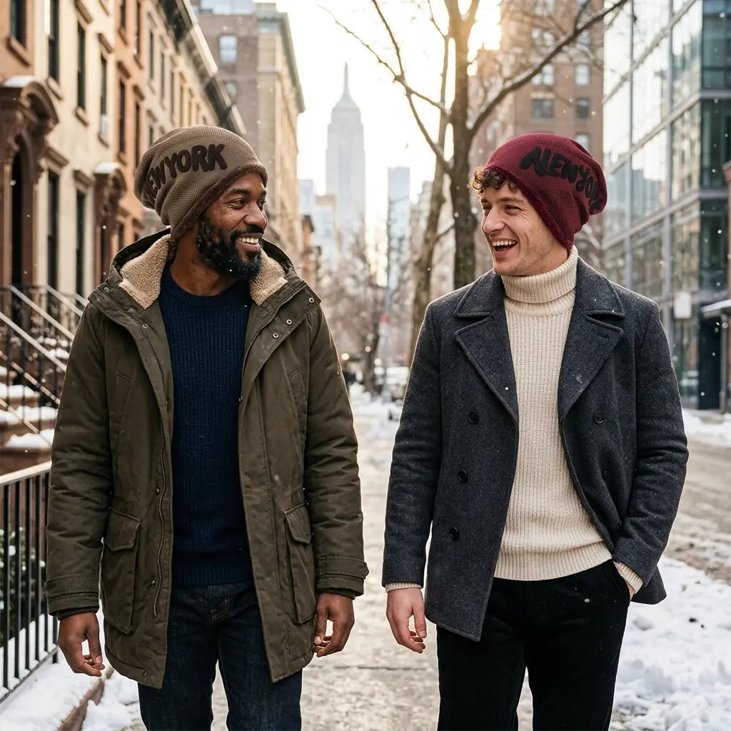 New York Winter Fur Knitted Beanie