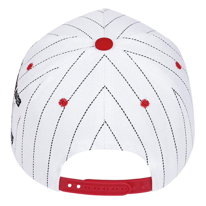 No Hard Feelings Striped Baseball Cap
