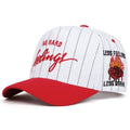 No Hard Feelings Striped Baseball Cap