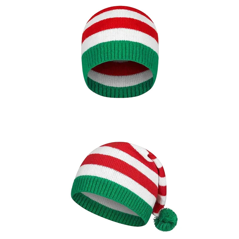 Noel Striped Winter Knitted Santa Beanie