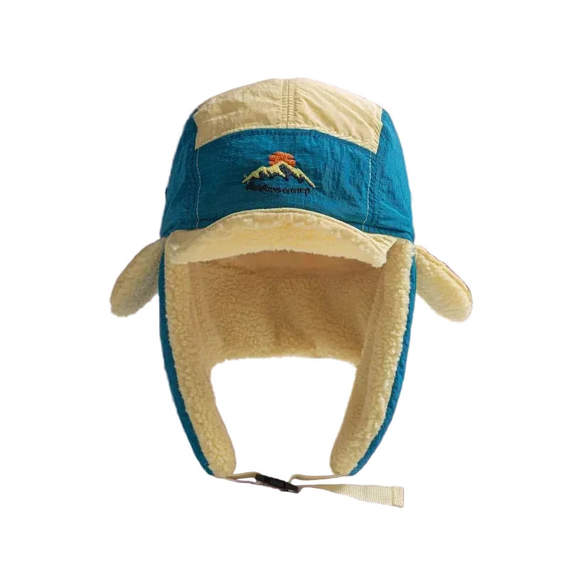 Northern Sunset Winter Patchwork Bomber Hat