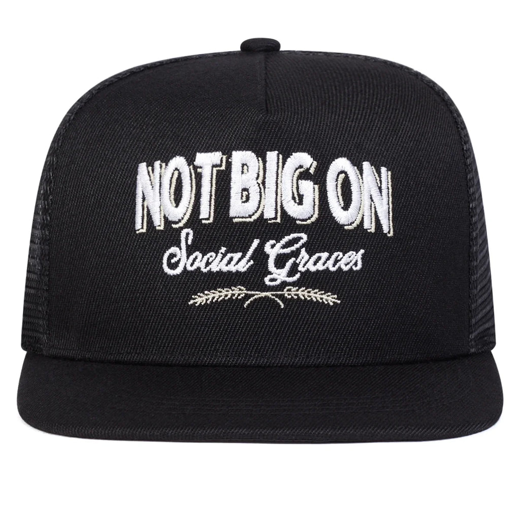 Not Big On Social Graces Trucker Snapback Cap