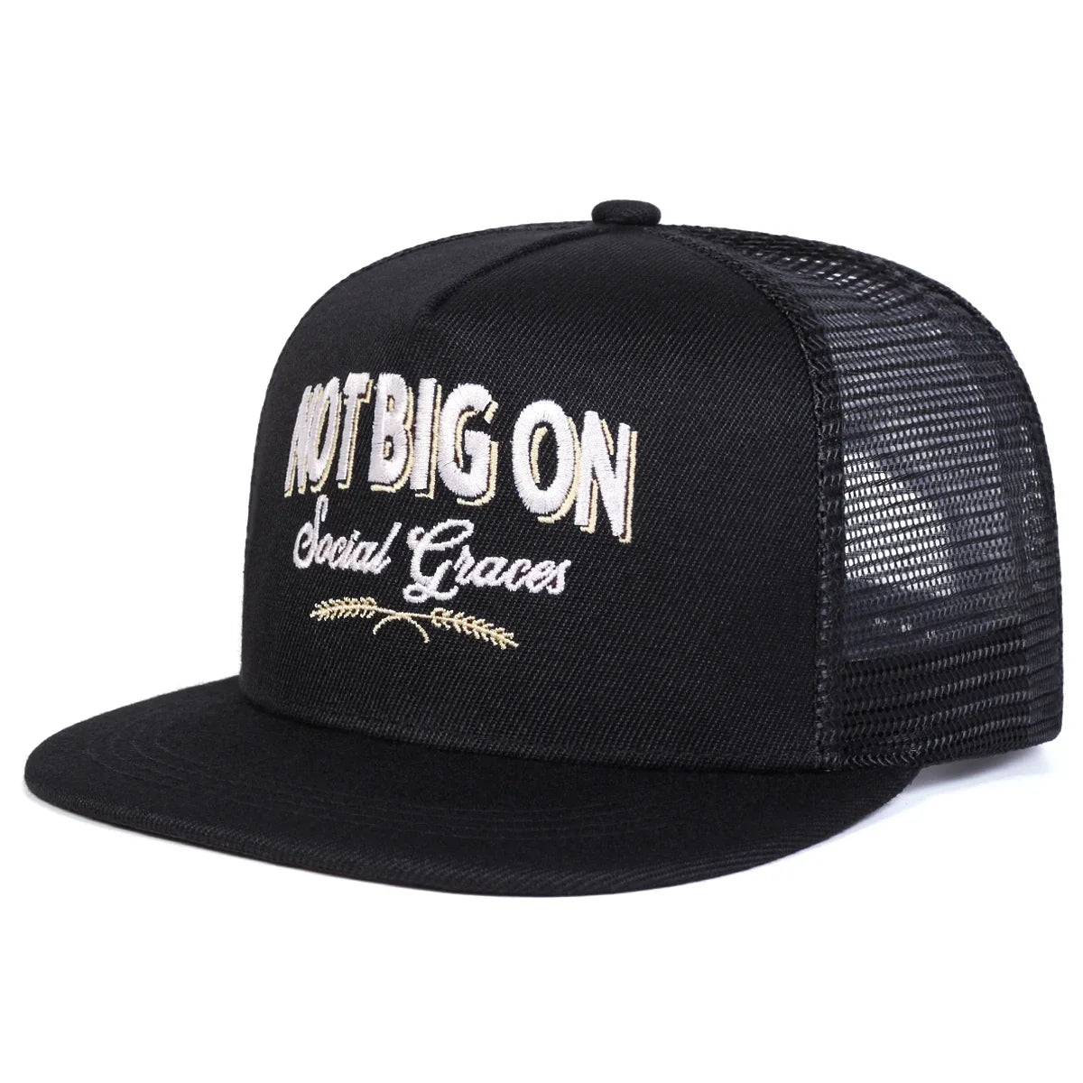 Not Big On Social Graces Trucker Snapback Cap