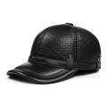 Nottingham Black Genuine Leather Baseball Cap