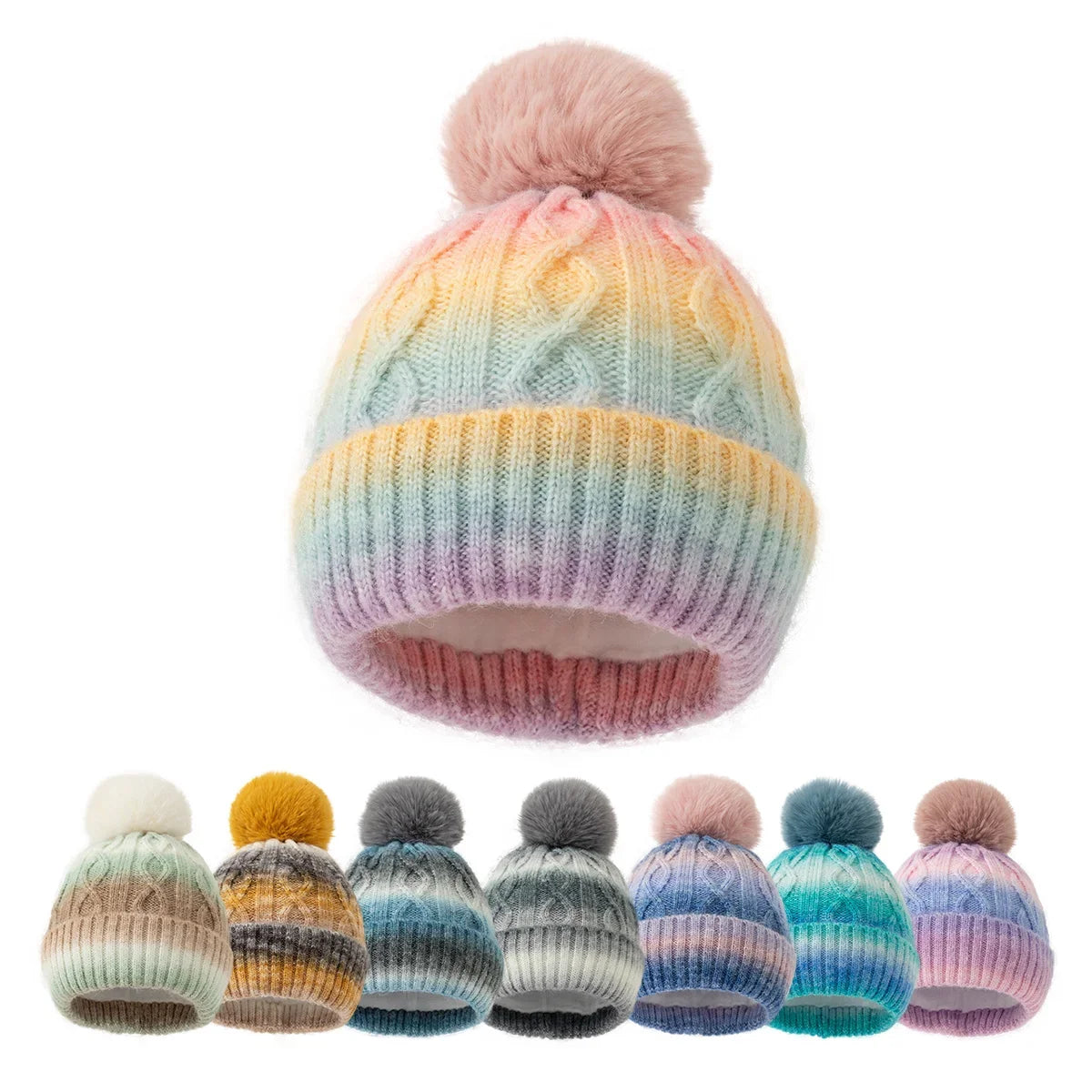 Nottingham Winter Pom Pom Multicolor Beanie