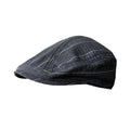 Noxville Gray Striped Linen Flat Cap
