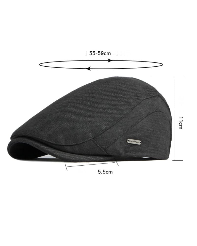 OKSDFOX Plain Cotton Flat Cap