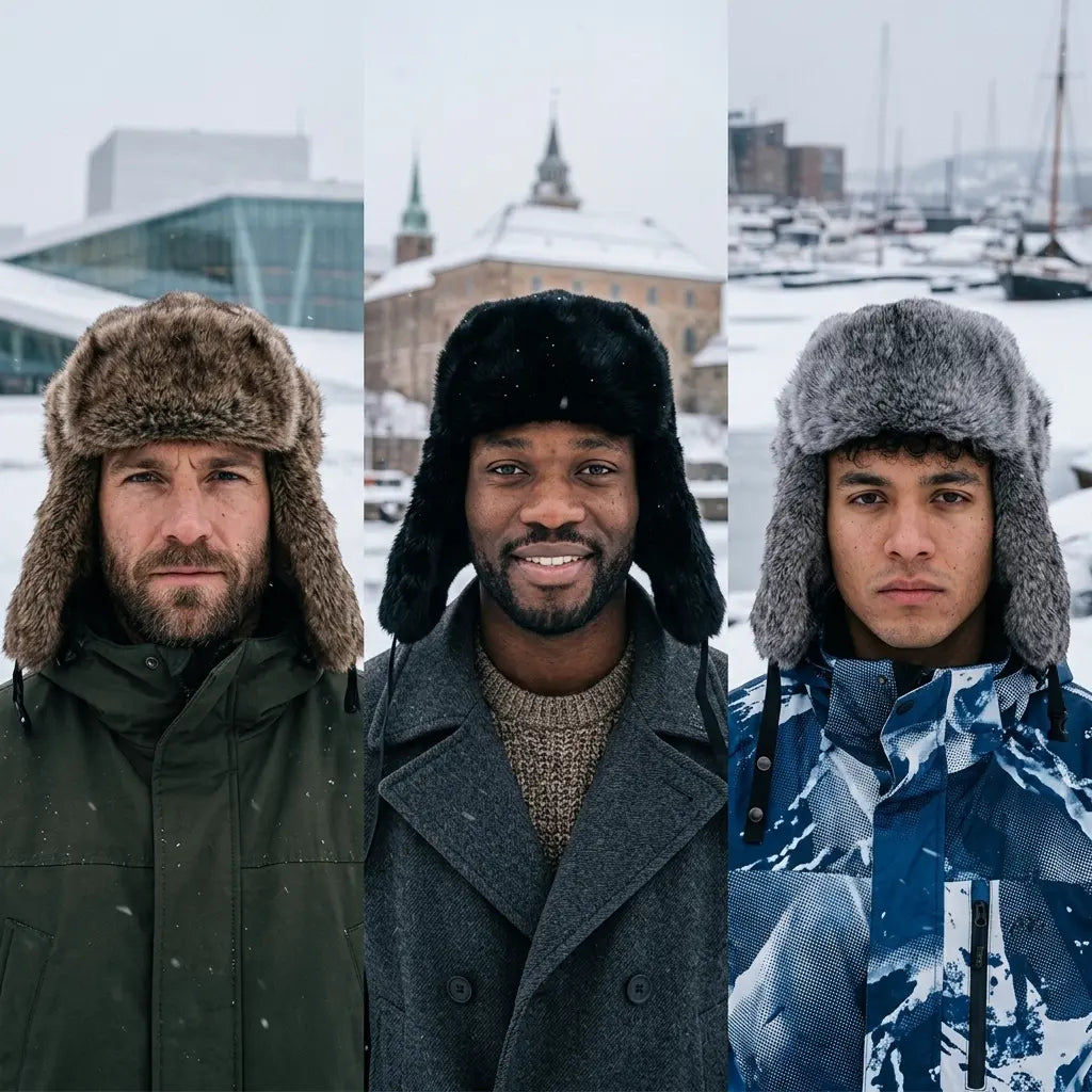 Oblast Russian Winter Rabbit Fur Trapper Bomber Hat
